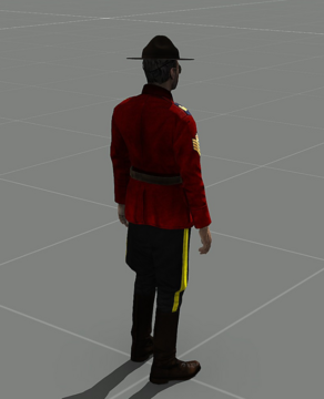 RCMP Uniform Hinten