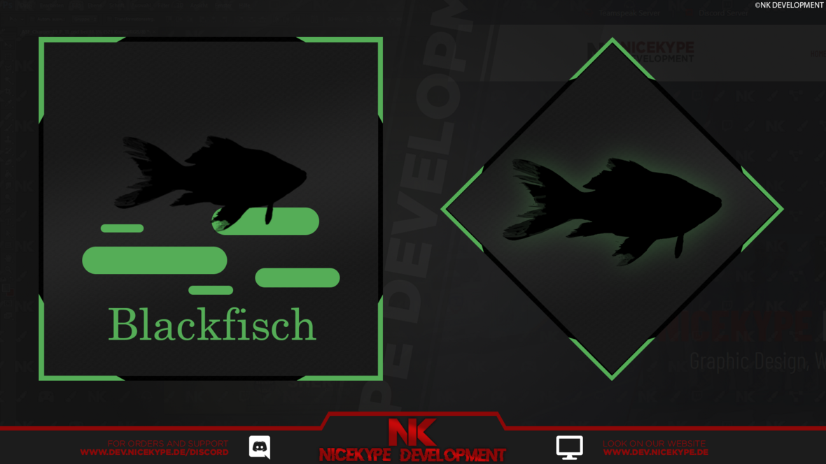 Blackfisch Logo Version 1 and 2