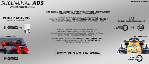 Unterschwellige Werbung [Mission Winnow & A Better Tomorrow in F1]