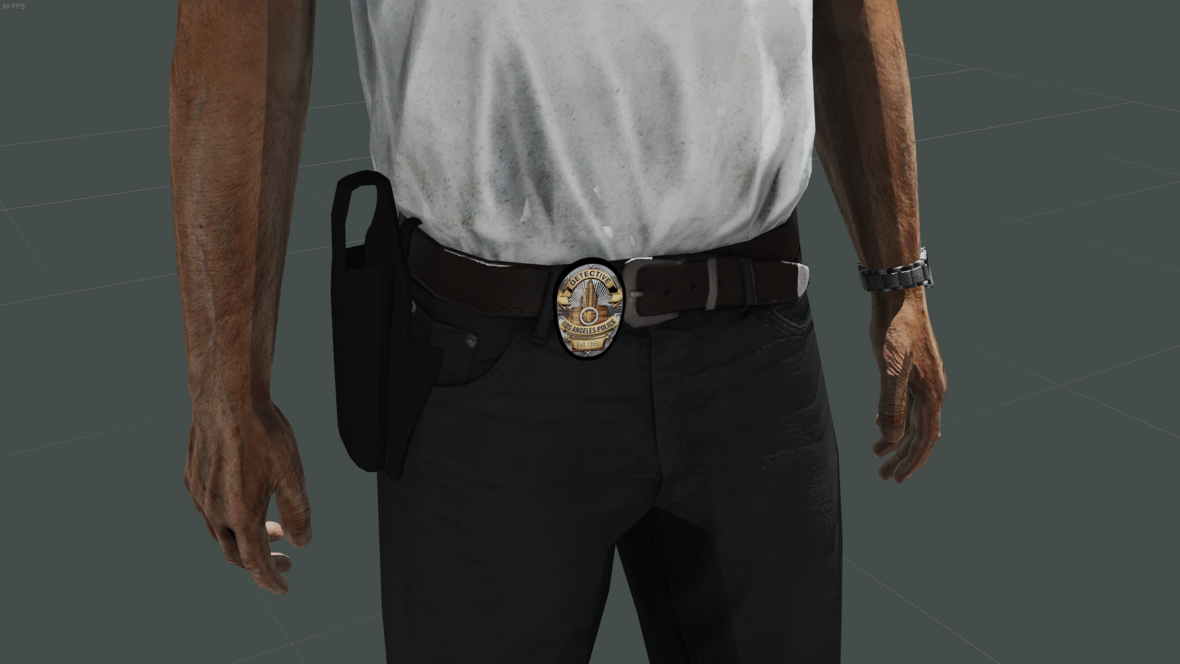 Detective Belt with Badge and Handcuffs